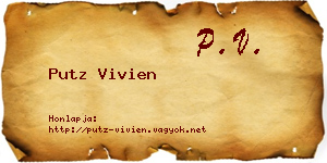 Putz Vivien névjegykártya